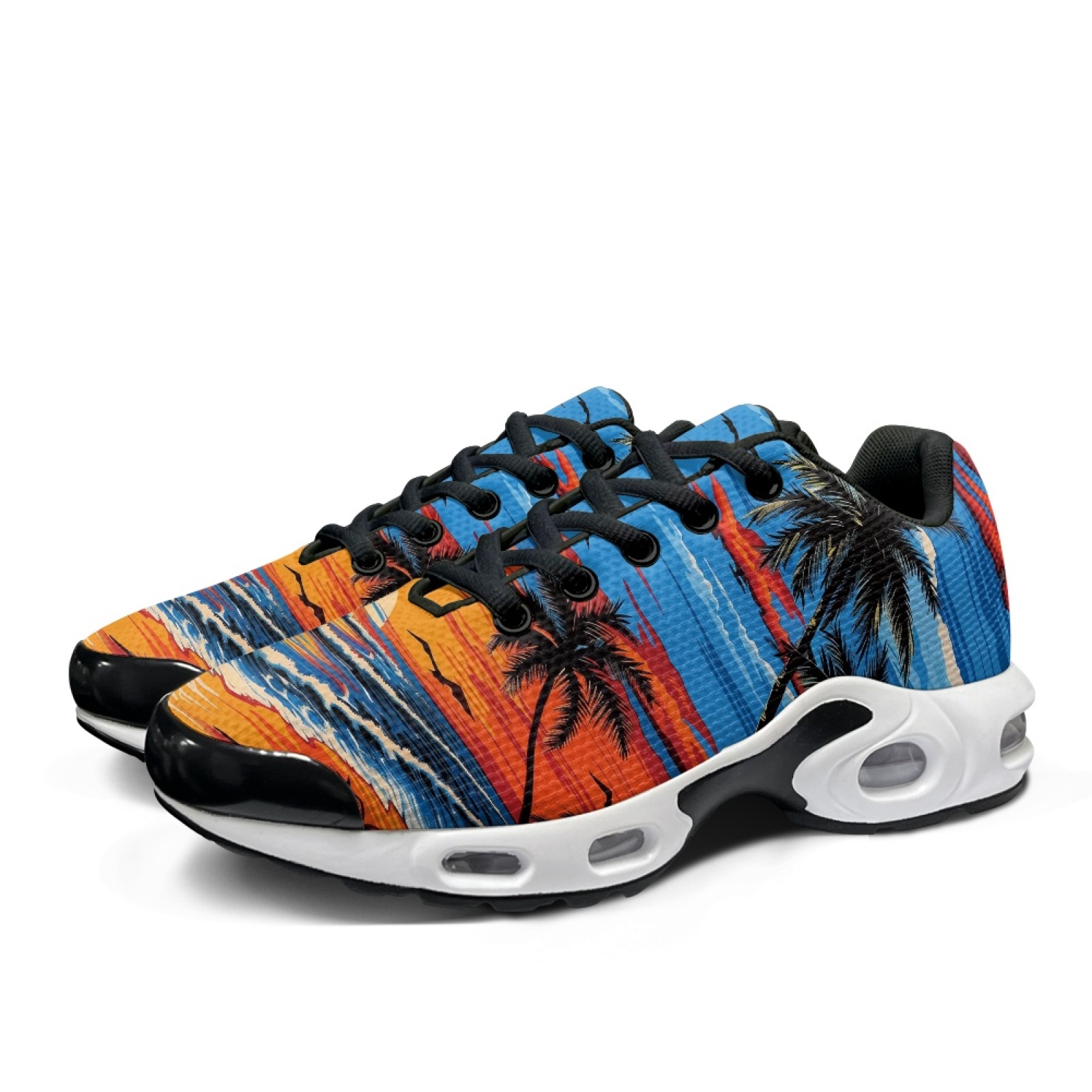 PENSTROLL Sunset Palm Trees, Z - Air Cushion Jogger Shoes Men reseña y precio