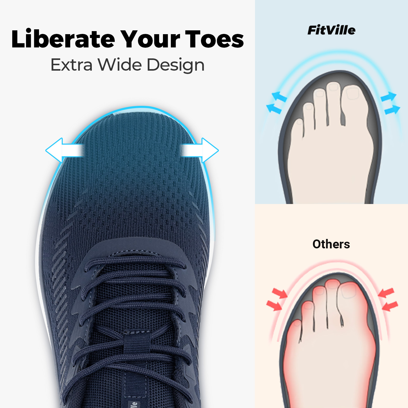 FitVille Zapatos para caminar  - Breathable Mesh Athletic Shoes reseña y precio