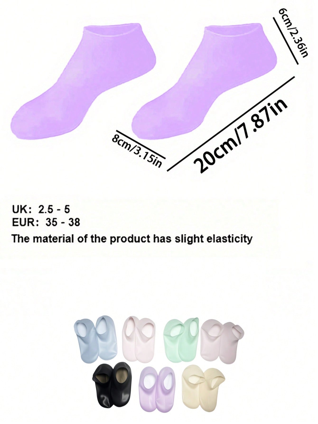 1 par de calcetines de silicon - Heels reseña y precio
