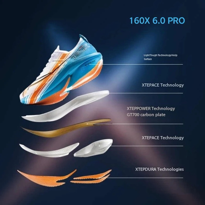 Xtep 160X 6,5 PRO zapatillas d - Carbon Plate Marathon Racing Shoes reseña y precio