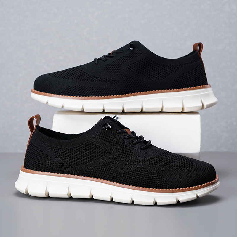 Nuevos Mocasines de Malla Tran - Knit Fabric Lace Up Sneakers reseña y precio