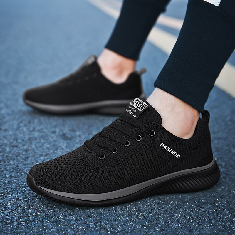 YRZL-Zapatillas deportivas tra - Knit Fabric Lace Up Sneakers reseña y precio